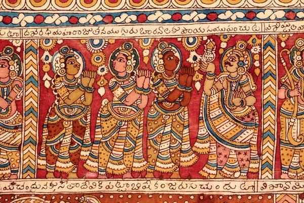 Indian hand printed cotton textile 189 x 117 cms